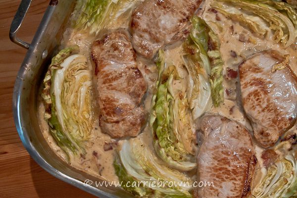 Pork Chops with Bacon and Cabbage