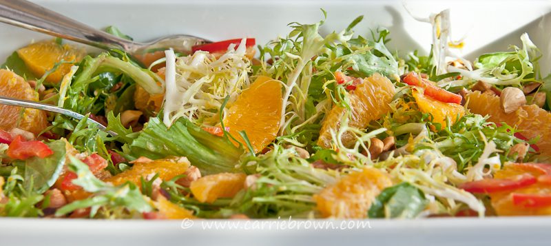 Orange Hazelnut Frisee Salad