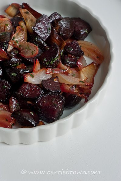 Roasted Beets and Onions | Carrie Brown