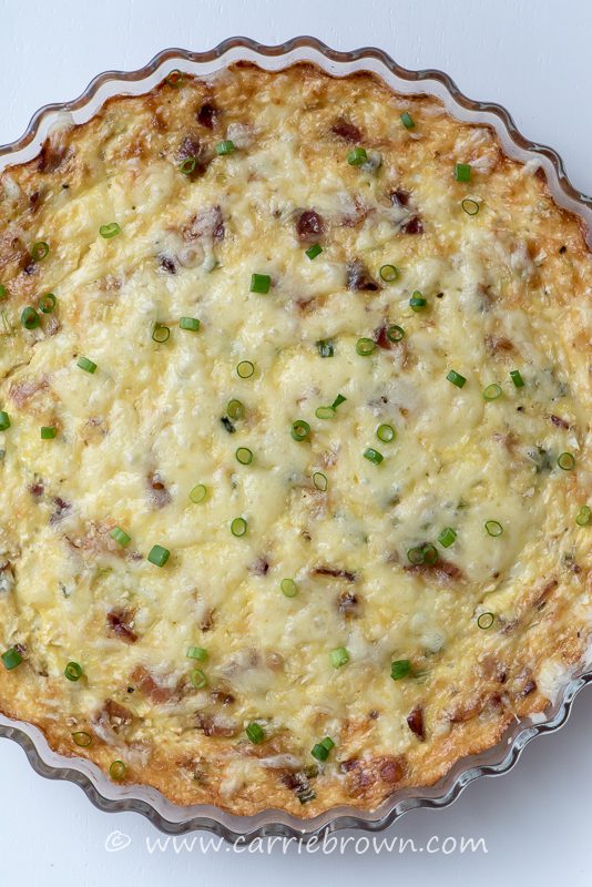 Baked Cheese and Bacon Pie | Carrie Brown