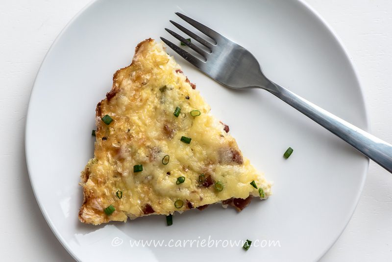 Baked Cheese and Bacon Pie | Carrie Brown