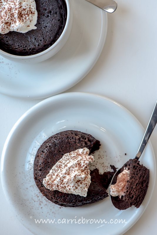 Chocolate Fudge Mug Cake | Carrie Brown