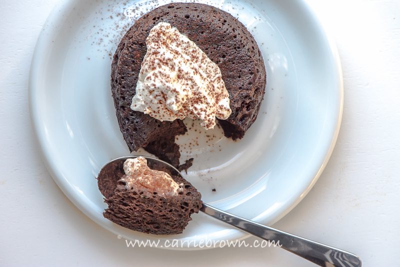 Chocolate Fudge Mug Cake | Carrie Brown