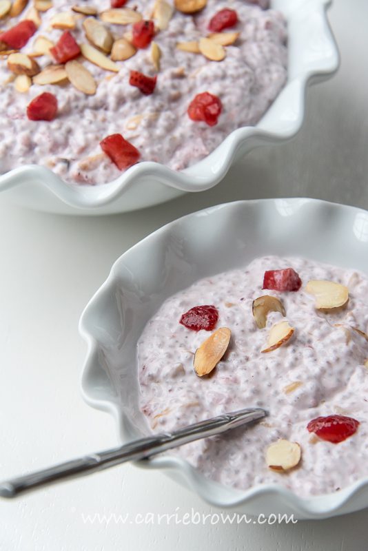 Strawberry Almond Porridge | Carrie Brown