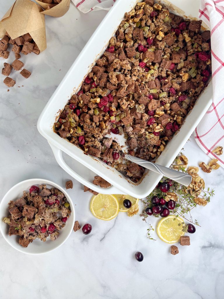 Cranberry Walnut Stuffing | Carrie Brown