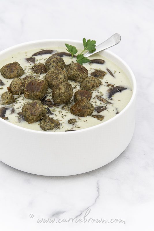 Chicken Meatball Soup Keto Low Carb